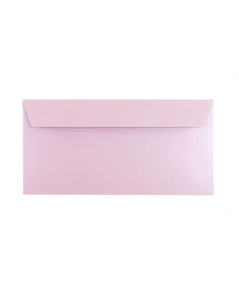 Koperta DL (110x220mm) z papieru  Sirio Misty Rose z prostą klapką